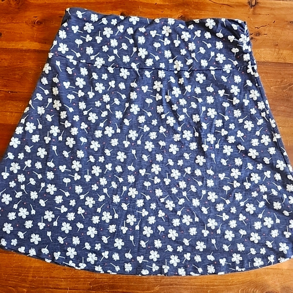Toad&Co Knit Skirt XL Organic Cotton Tencel Spandex Elastic Waist Outdoor